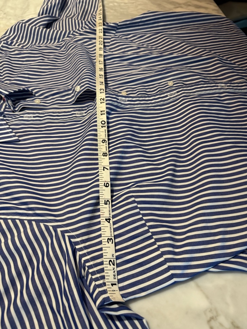 Ralph Lauren (CHAPS) button-down striped shirt w. cuff accents.
XXL (prob a 14) - Picture 14 of 16